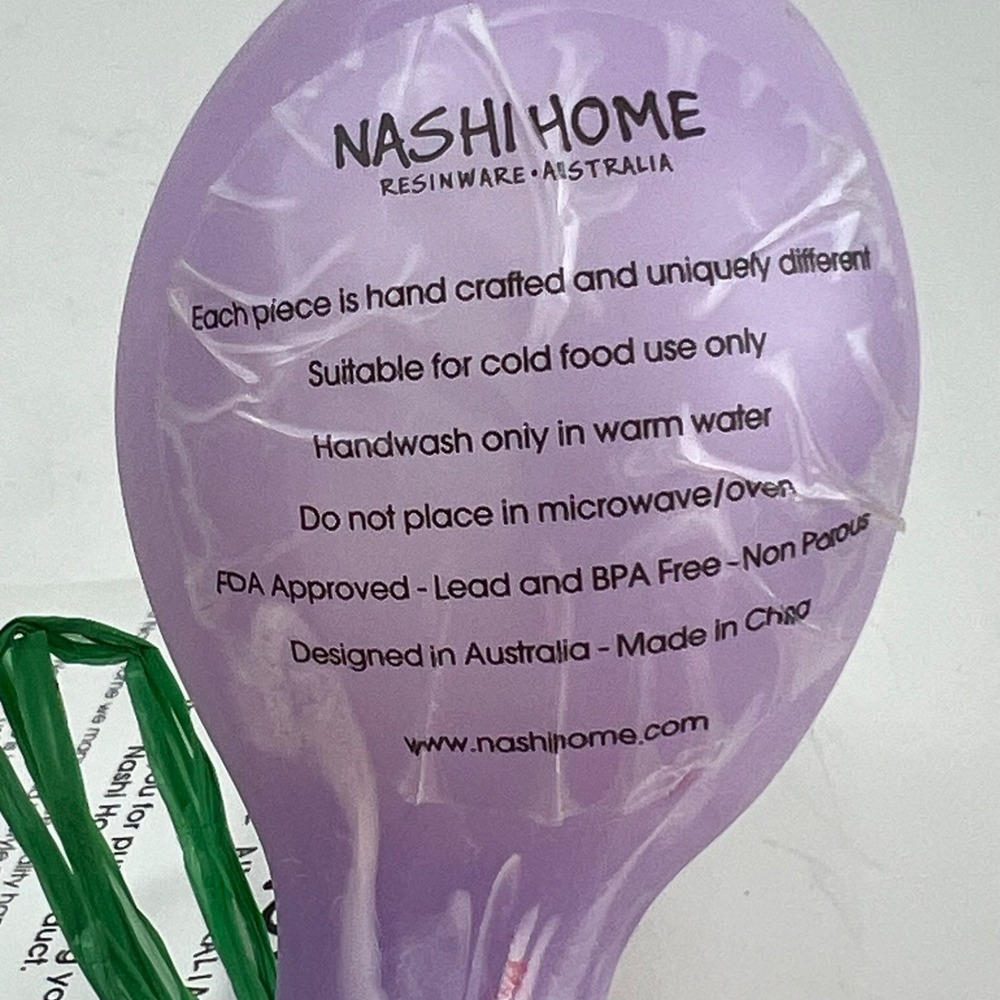 Nashi Home Resin Spoon Unisex OS Purple NEW Marbled Handcrafted Serveware 8.5 in - Picture 5 of 6